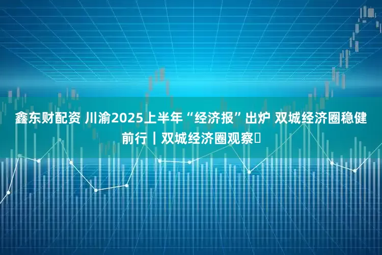 鑫东财配资 川渝2025上半年“经济报”出炉 双城经济圈稳健前行｜双城经济圈观察㊼