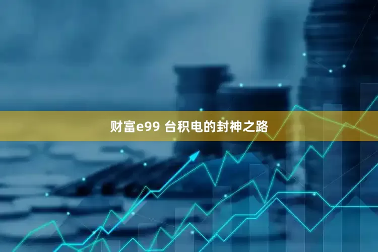 财富e99 台积电的封神之路