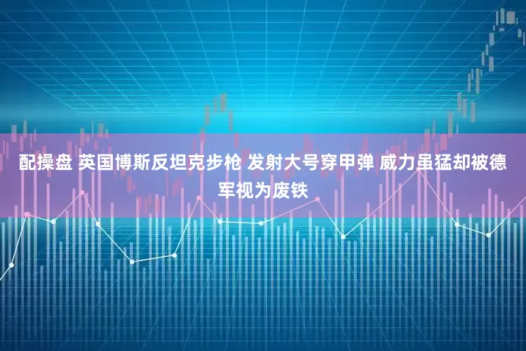 配操盘 英国博斯反坦克步枪 发射大号穿甲弹 威力虽猛却被德军视为废铁