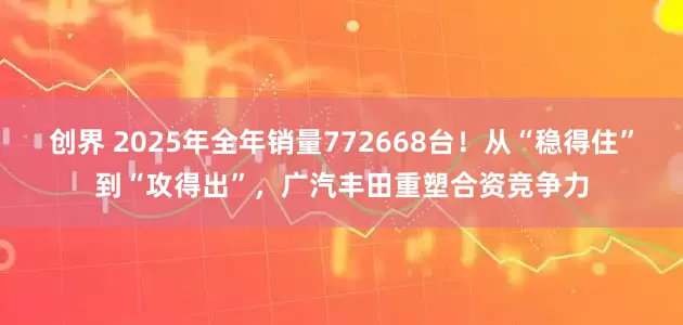 创界 2025年全年销量772668台！从“稳得住”到“攻得出”，广汽丰田重塑合资竞争力